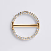 Round Gem Nipple Ring Clicker