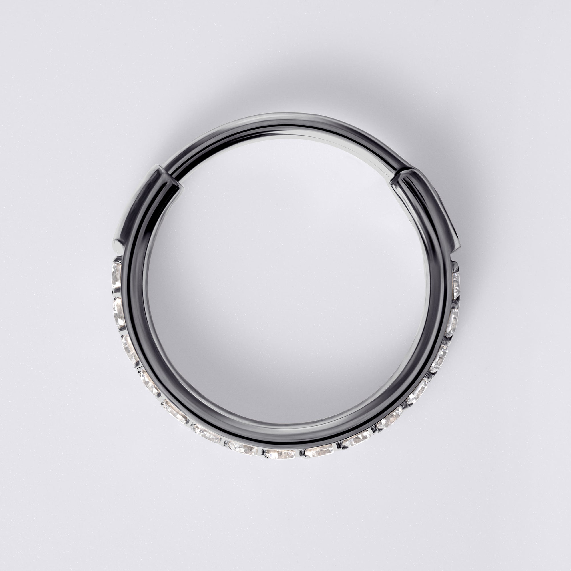 Black Nose Piercing Clicker Ring