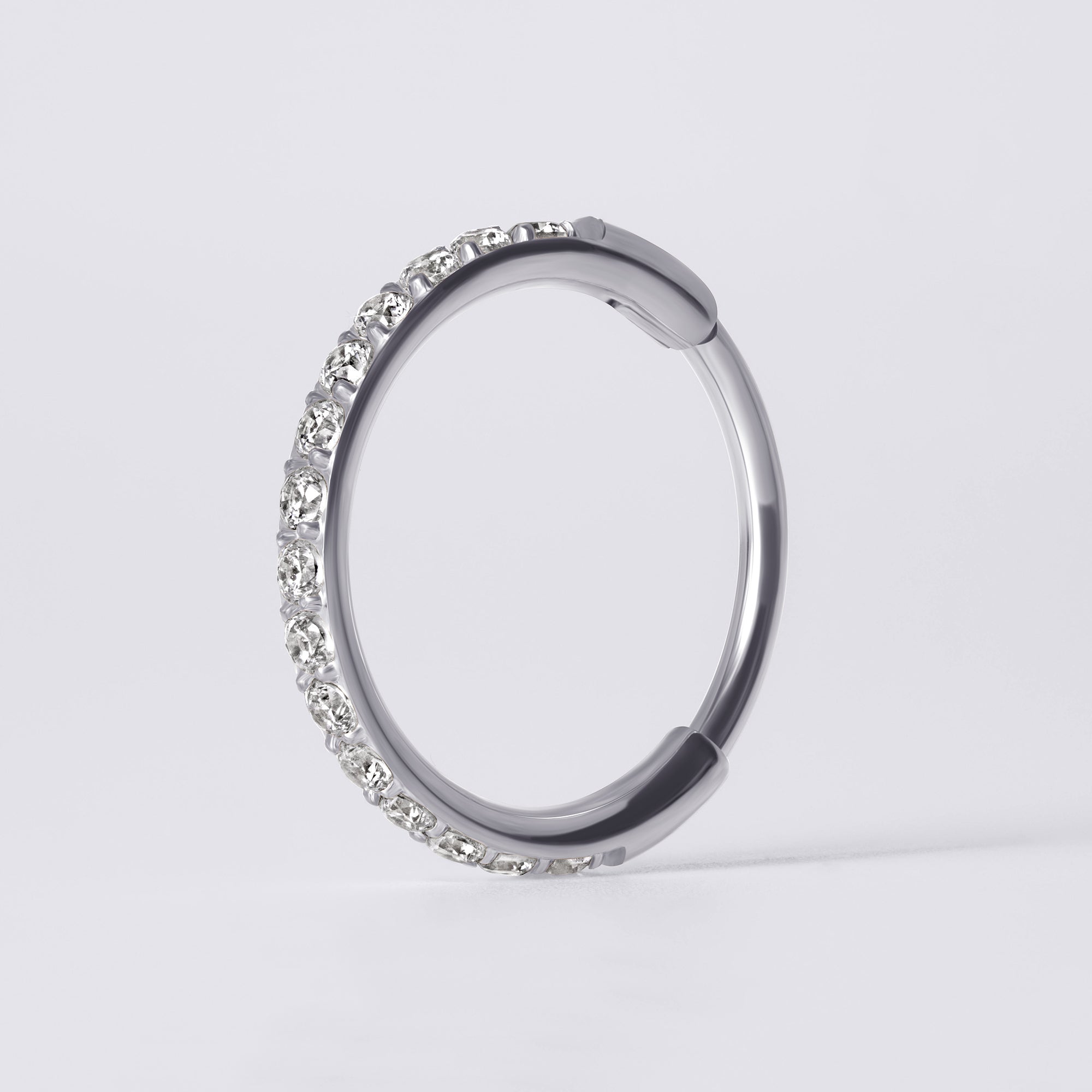 Silver Nose Piercing Clicker Ring