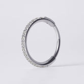 Silver Nose Piercing Clicker Ring
