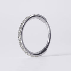 Silver Nose Piercing Clicker Ring