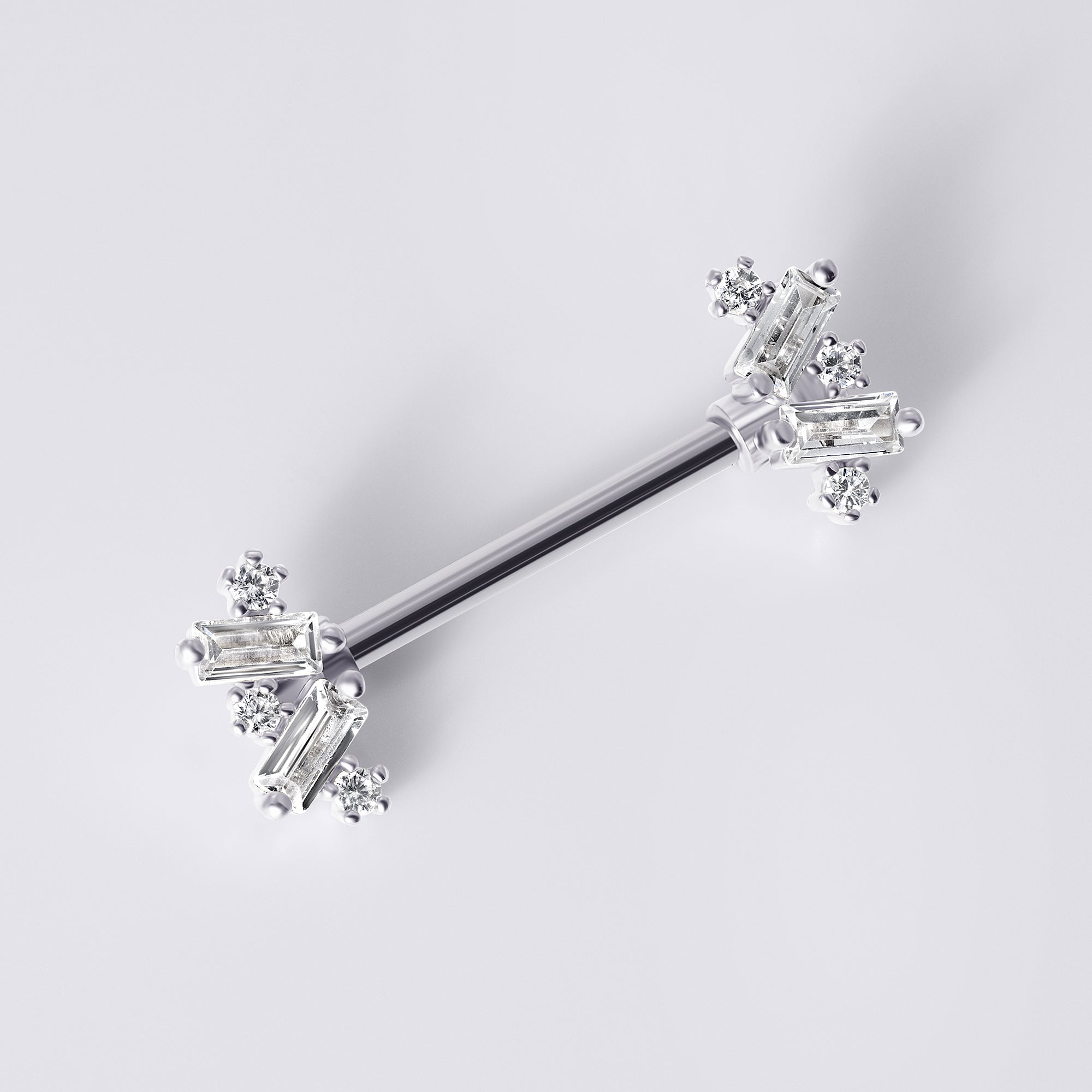 Baguette Gem Nipple Ring