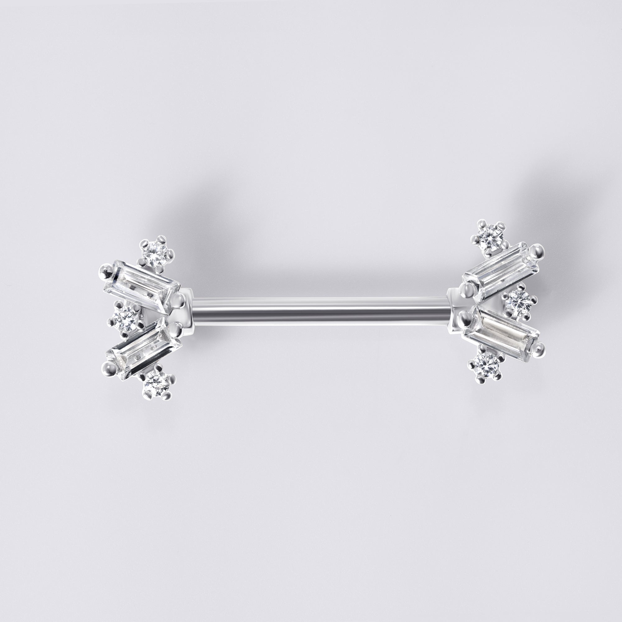 Baguette Gem Nipple Ring