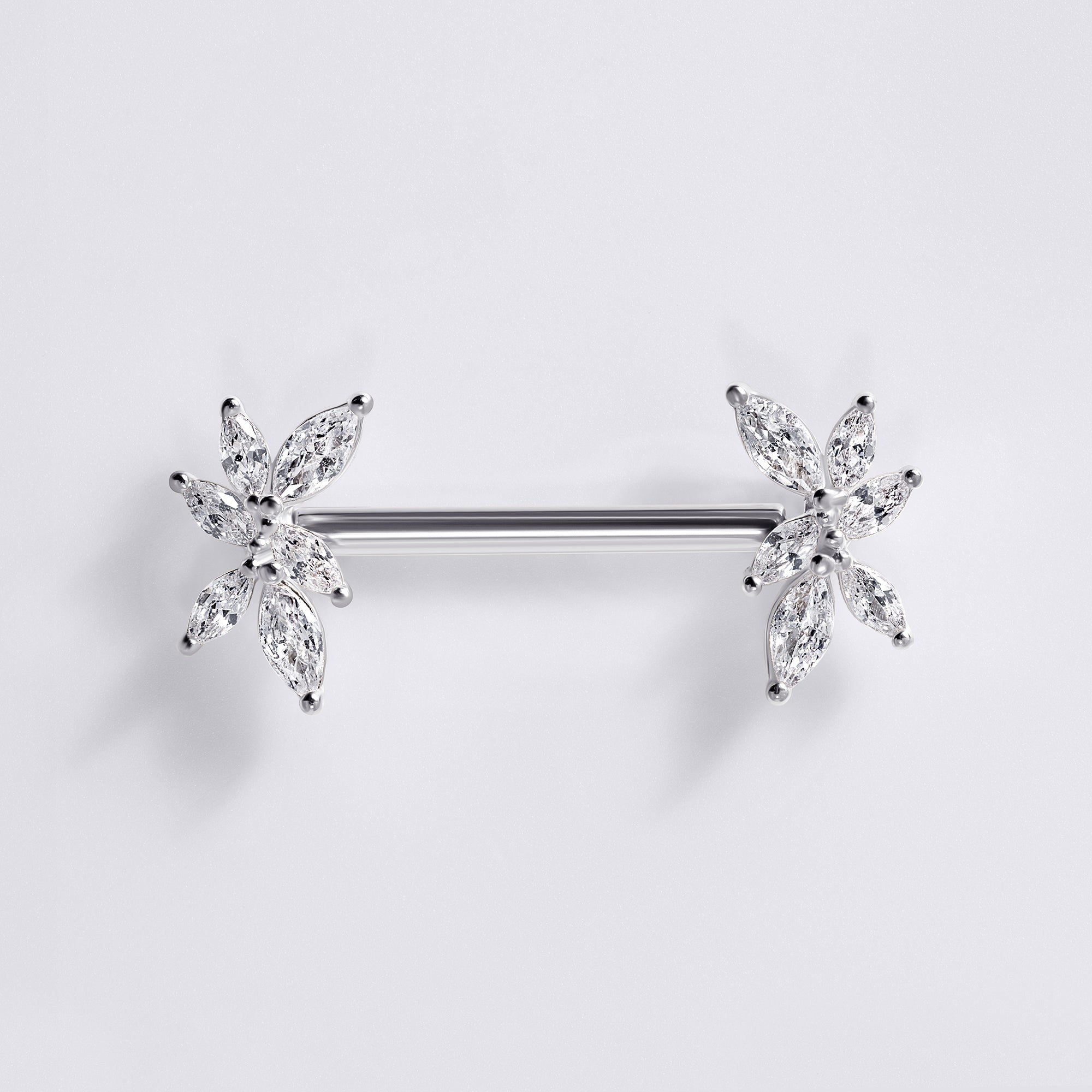 Flower Push Pin Nipple Ring