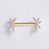 Flower Push Pin Nipple Ring