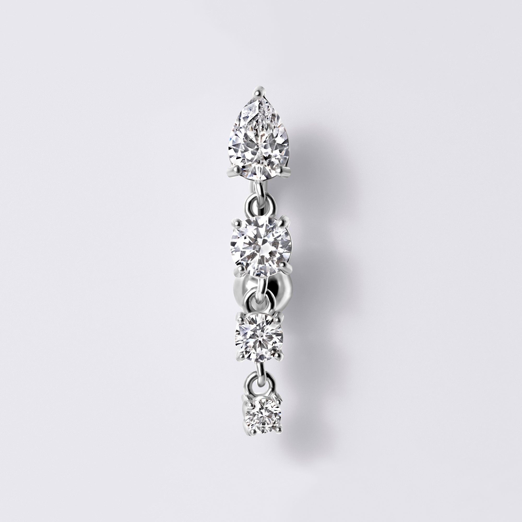 Teardrop Dangle Belly Button Ring
