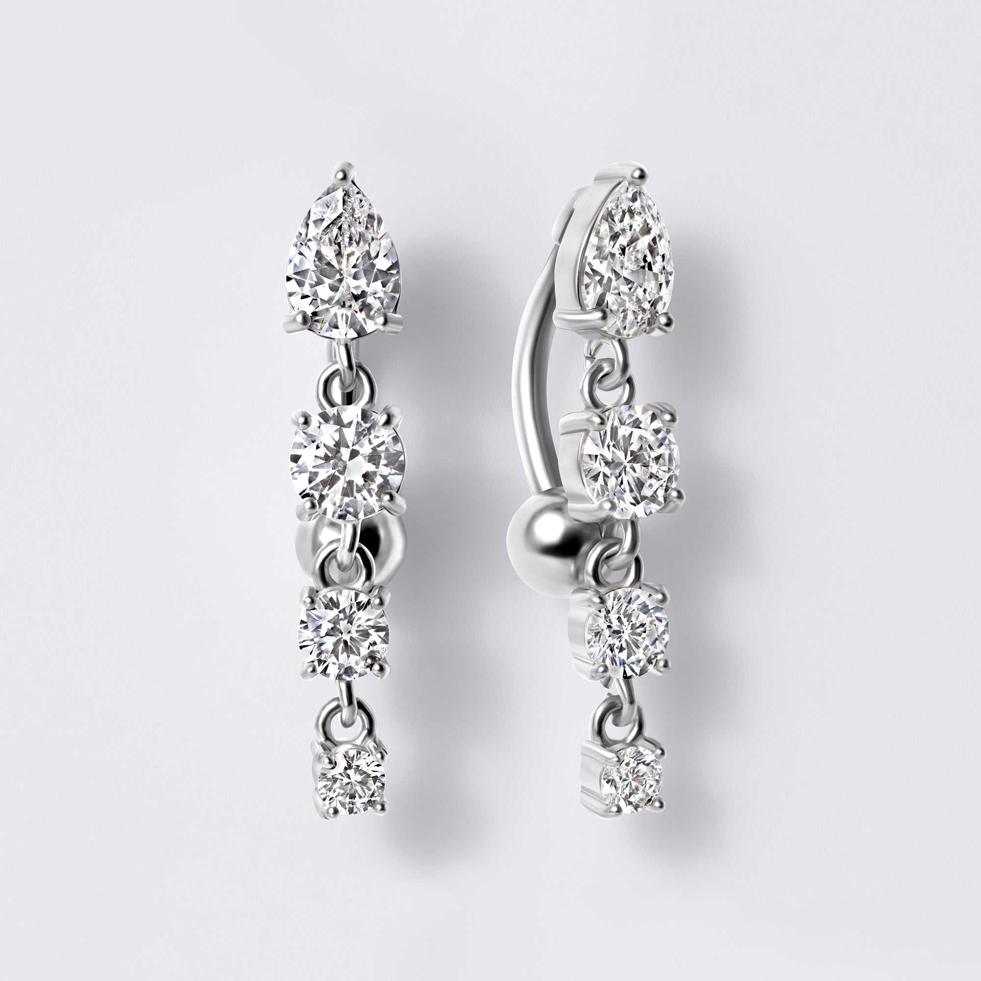 Teardrop Dangle Belly Button Ring