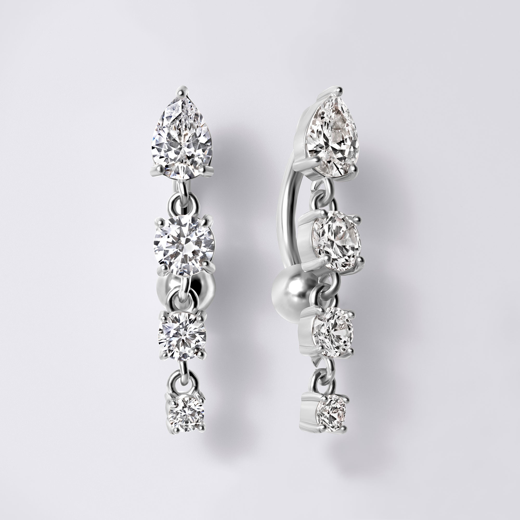 Teardrop Dangle Belly Button Ring