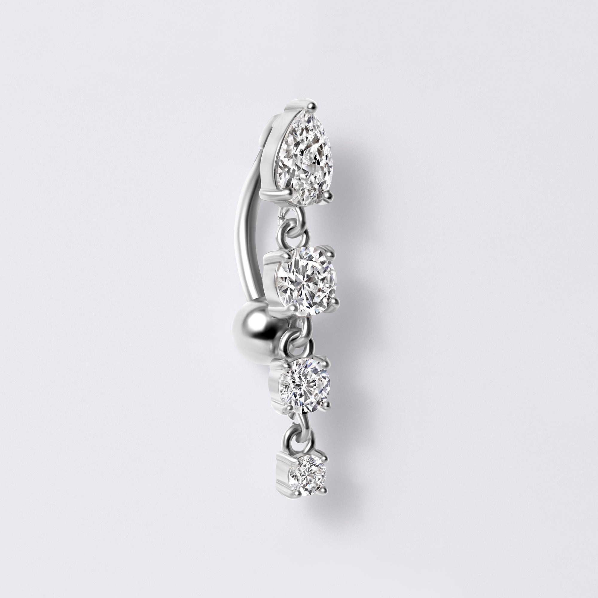Teardrop Dangle Belly Button Ring