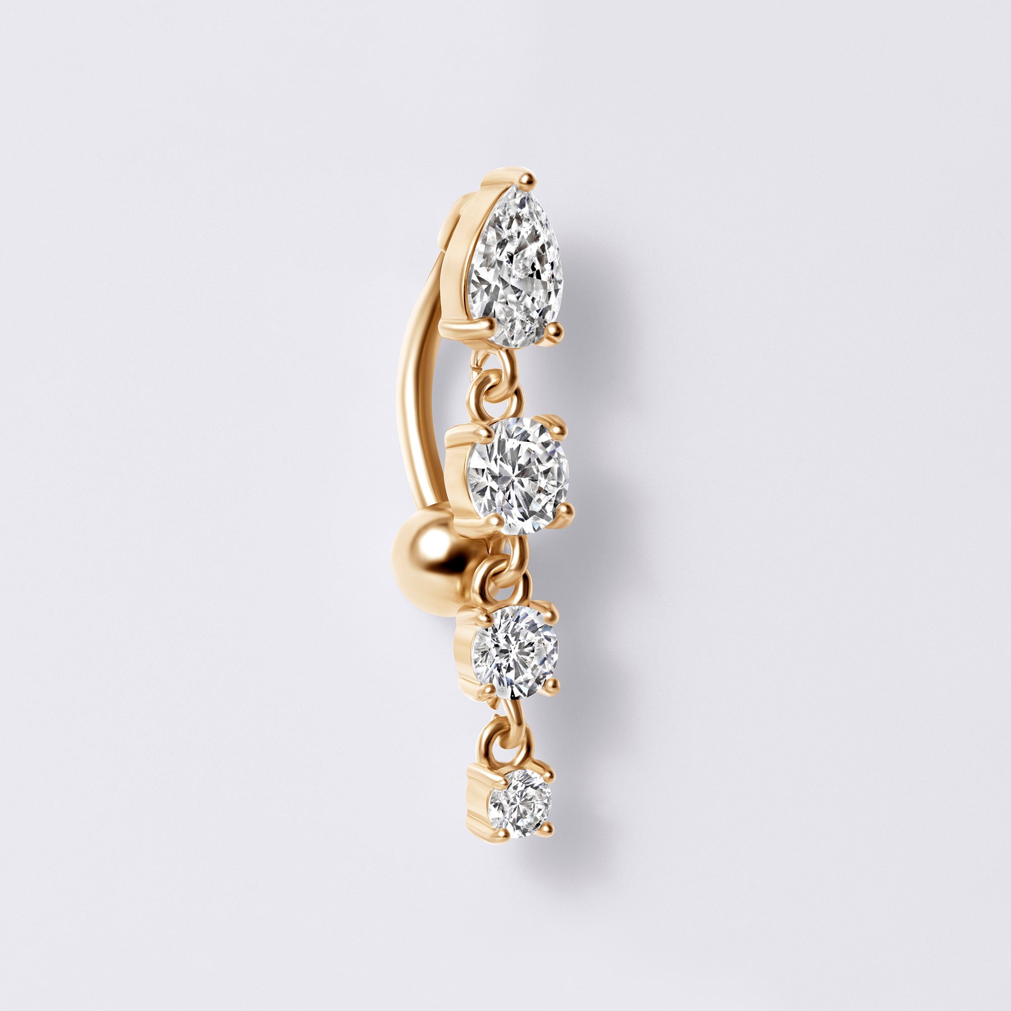 Teardrop Dangle Belly Button Ring
