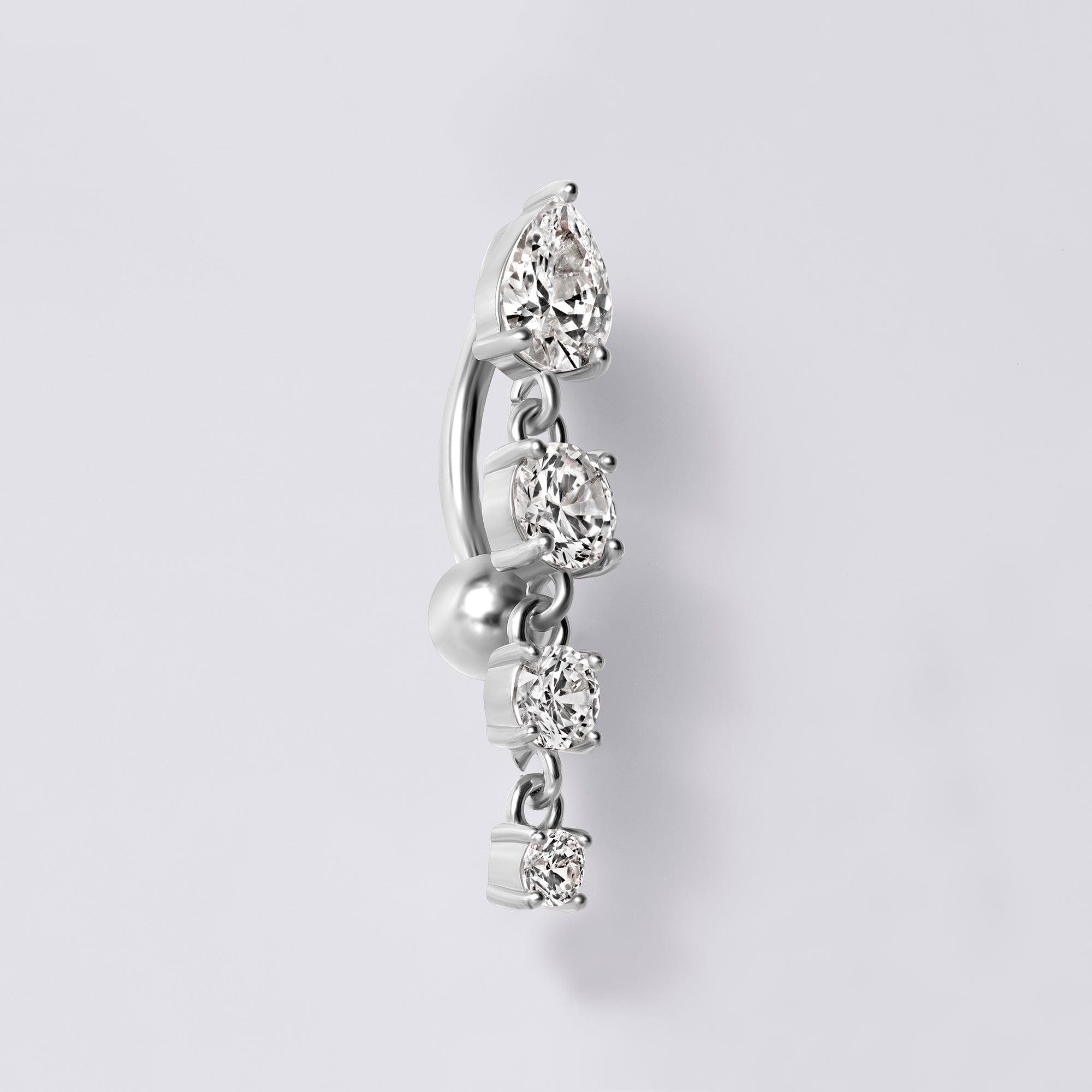 Teardrop Dangle Belly Button Ring