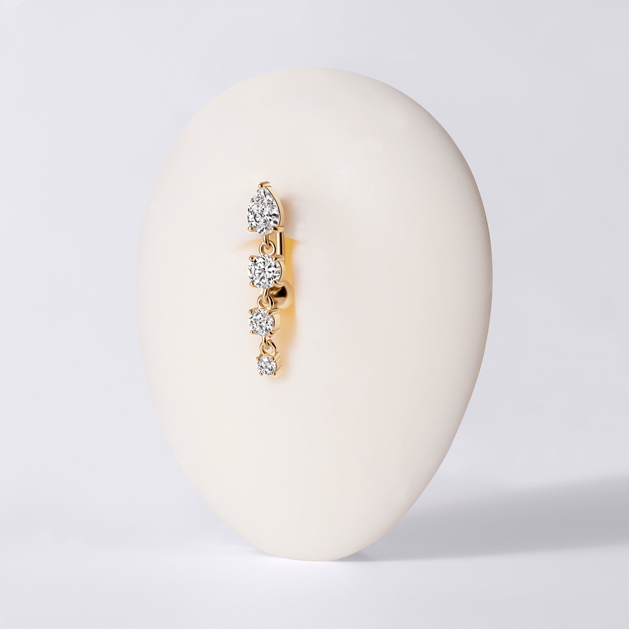 Teardrop Dangle Belly Button Ring