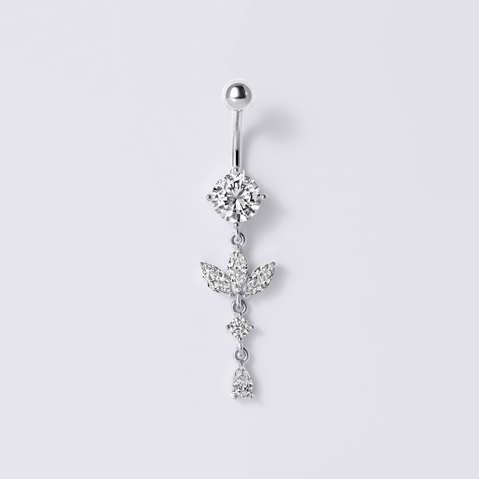 Marquise Dangle Belly Button Ring