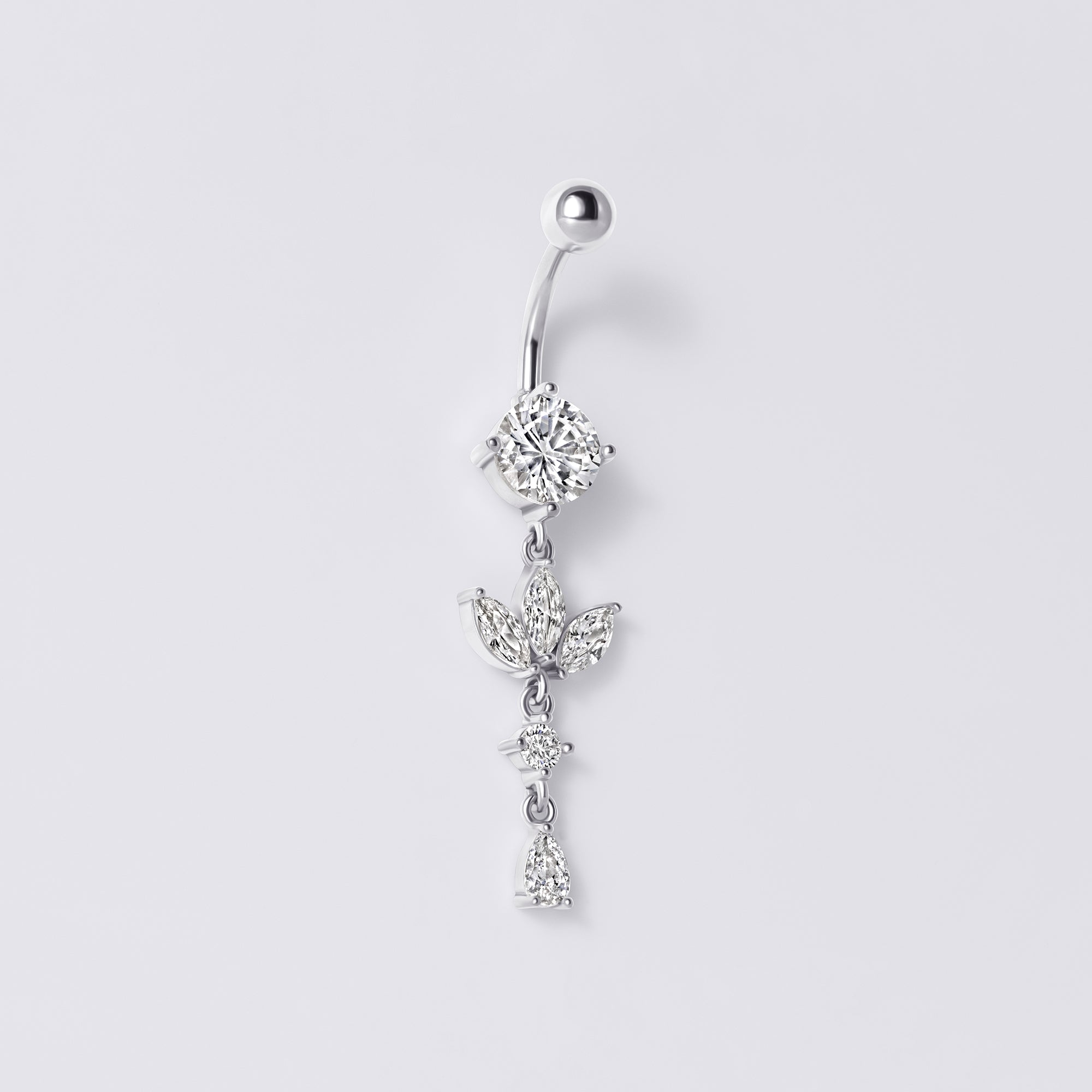 Marquise Dangle Belly Button Ring