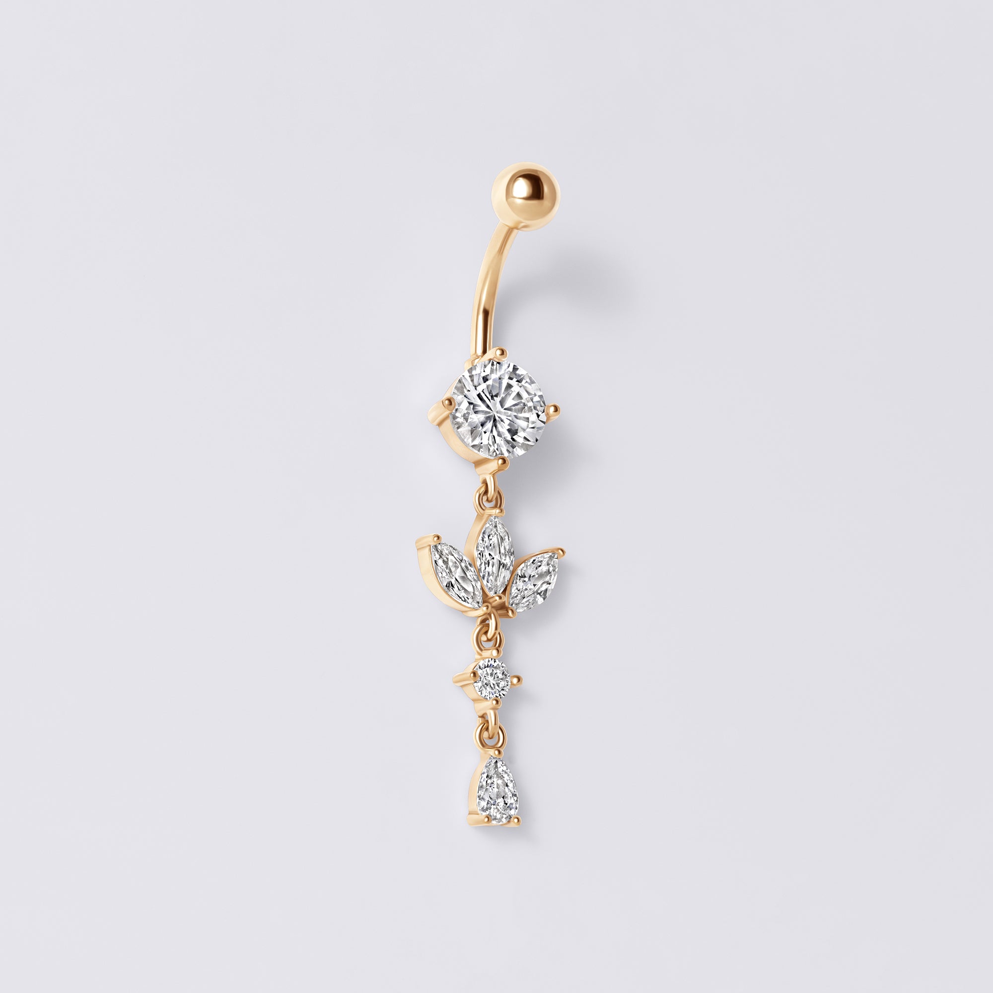 Marquise Dangle Belly Button Ring
