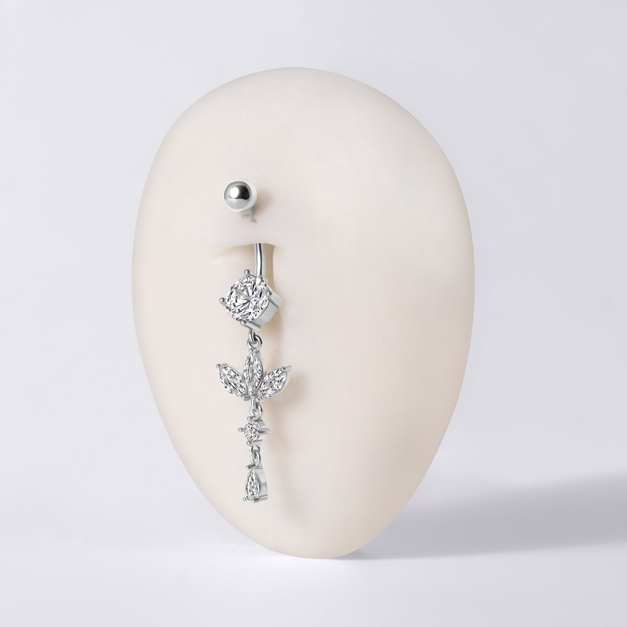 Marquise Dangle Belly Button Ring