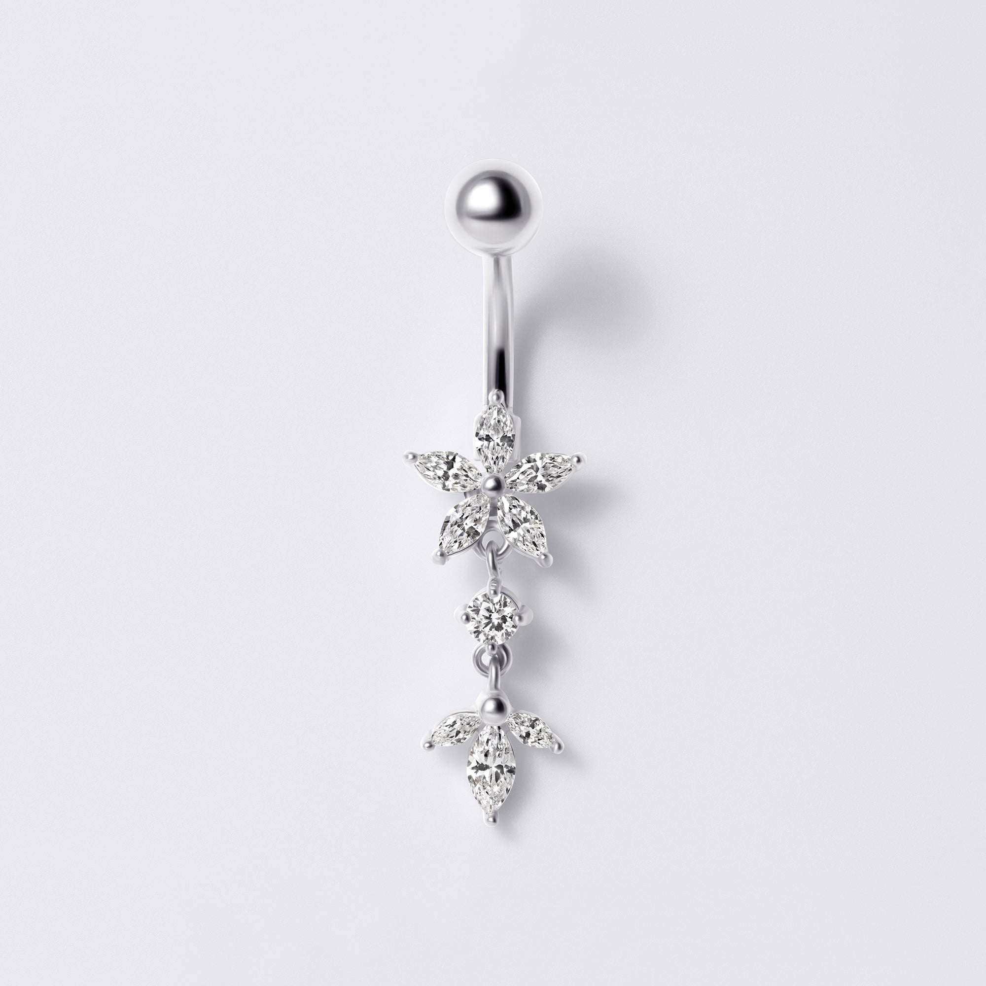 Flower Dangle Belly Button Ring
