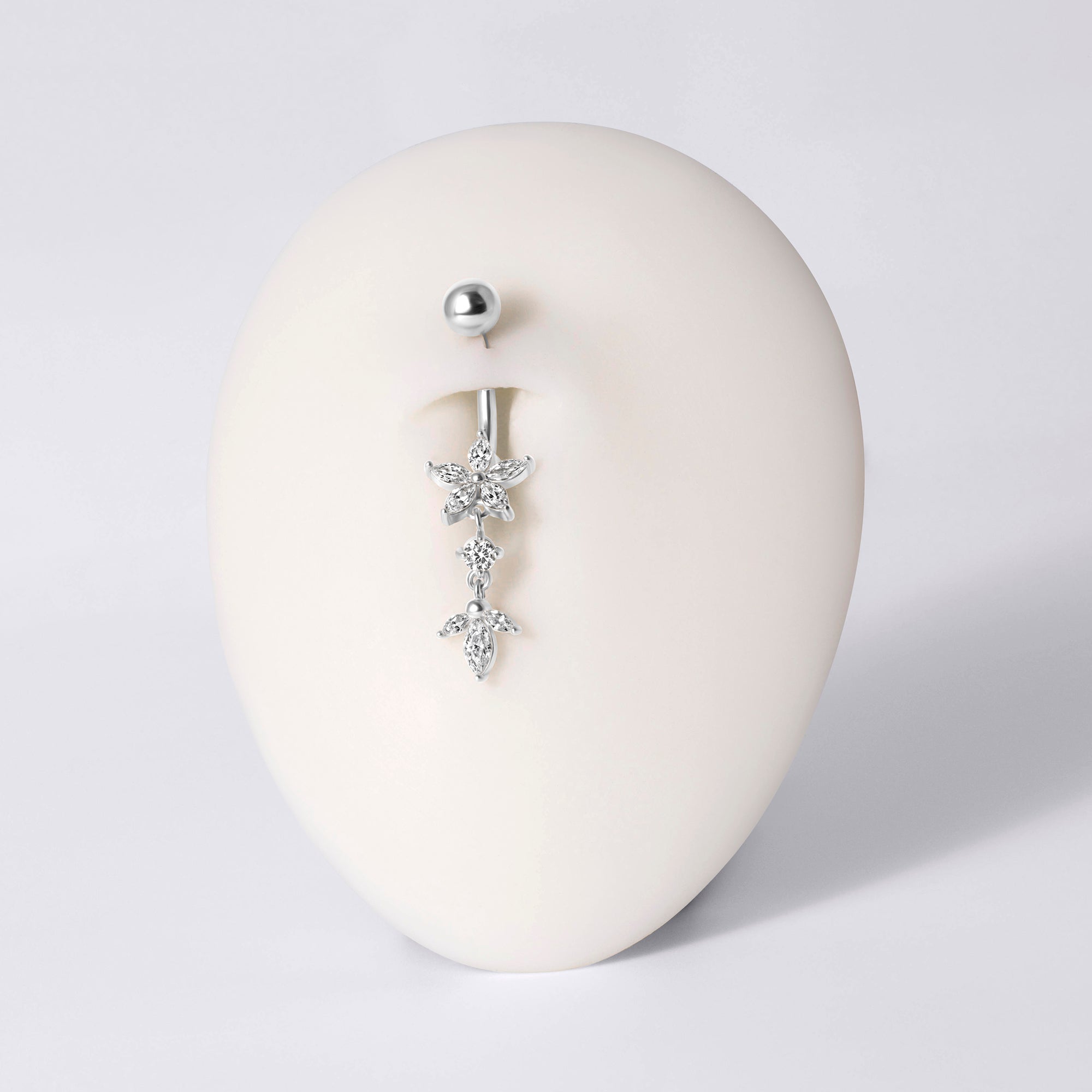 Flower Dangle Belly Button Ring