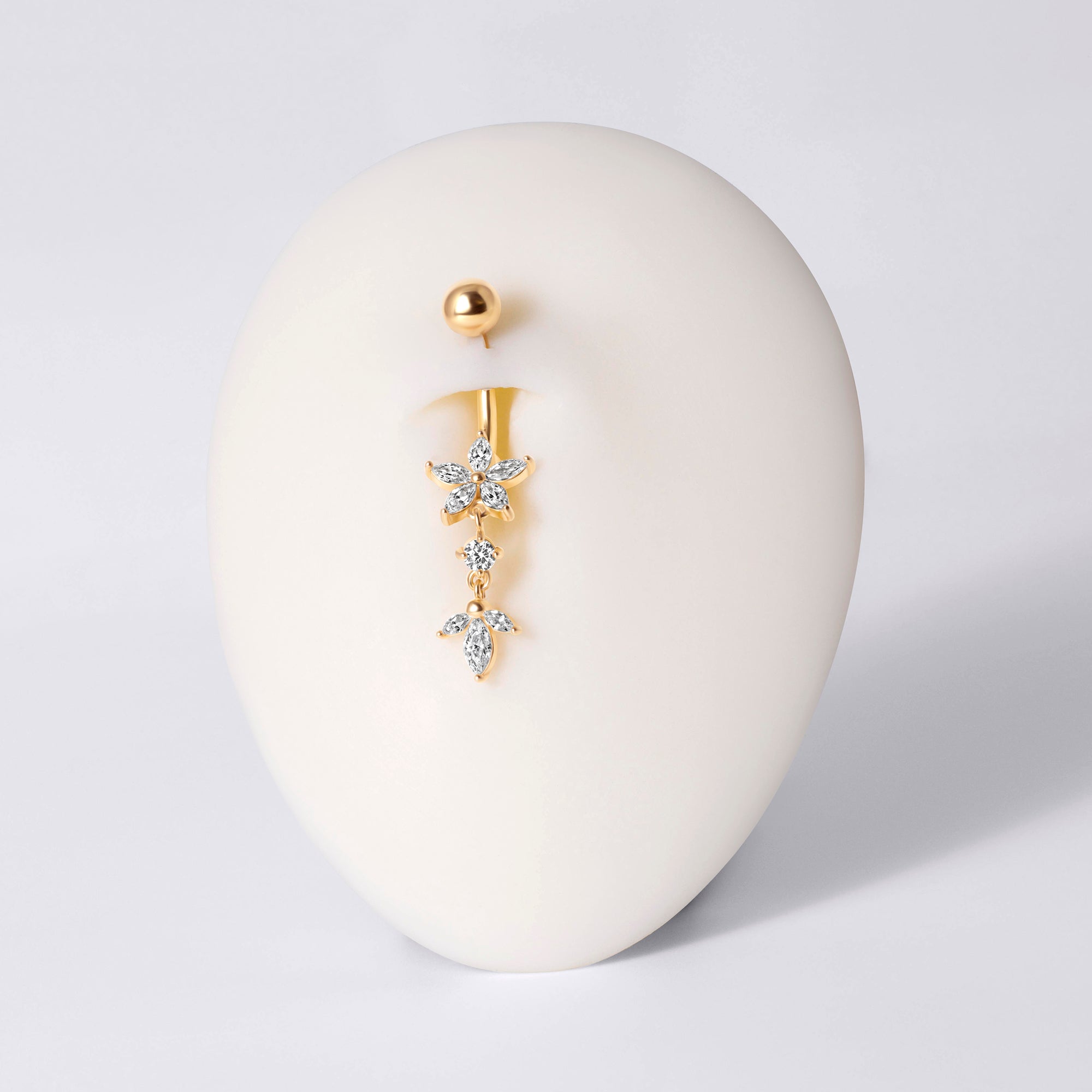 Flower Dangle Belly Button Ring