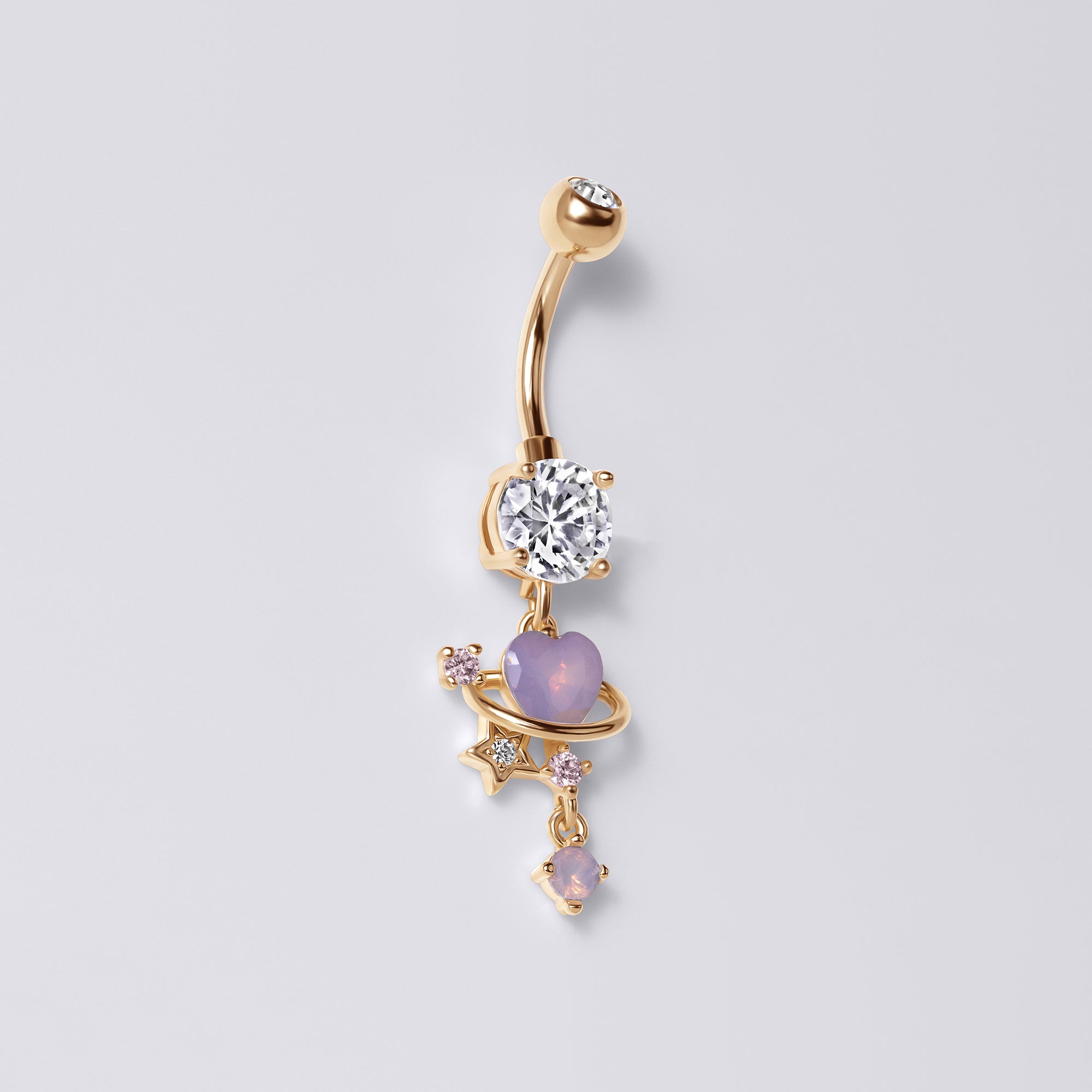 Celestial Heart Belly Button Ring