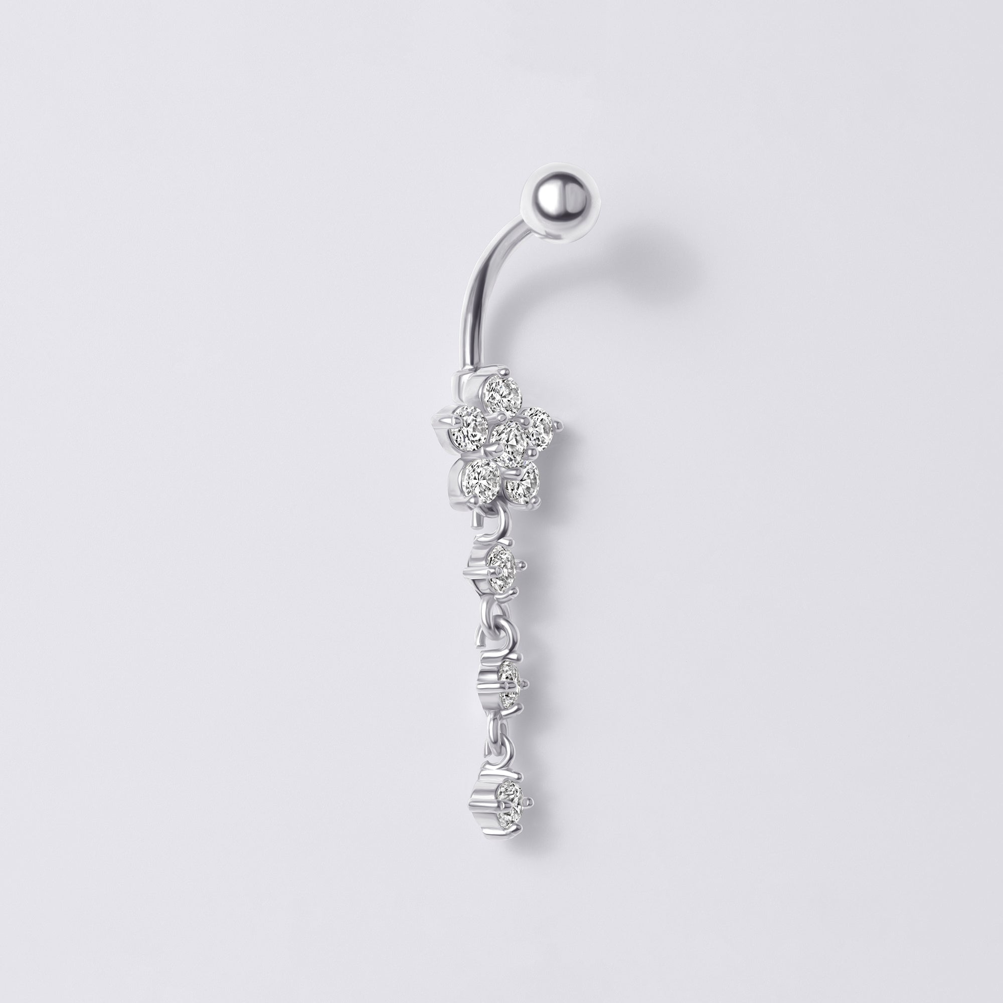 Flower Dangle Belly Button Ring
