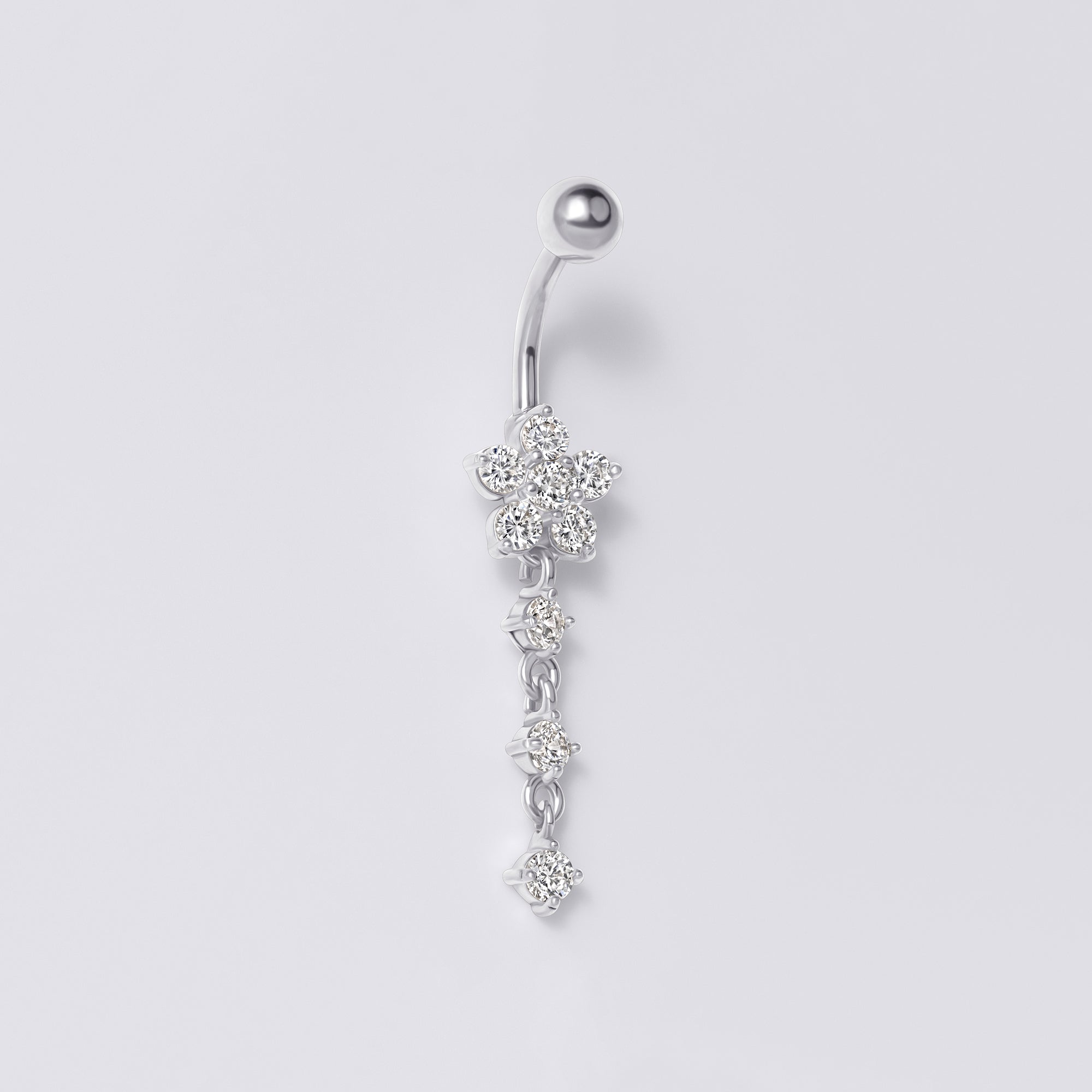 Flower Dangle Belly Button Ring