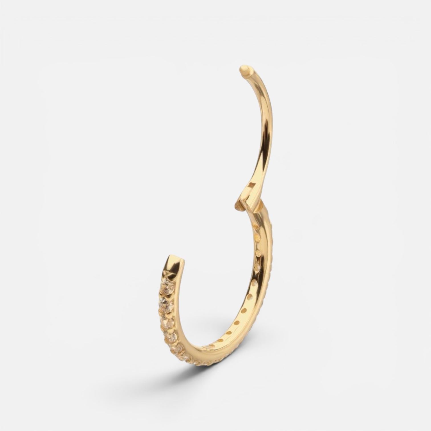 20g 14K Gold Dainty Eternity Nose Ring