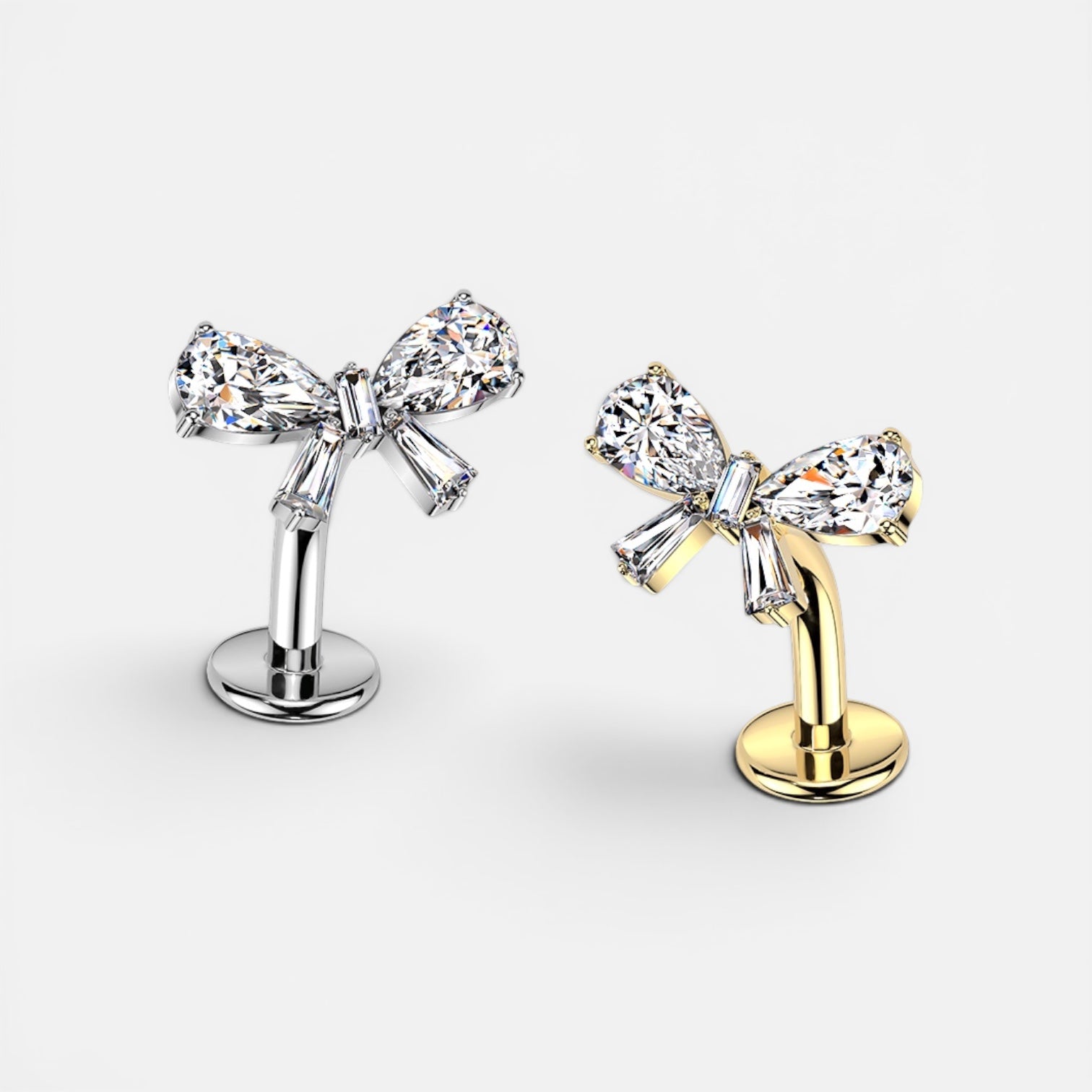 14g Bow Top Threadless Belly Button Ring