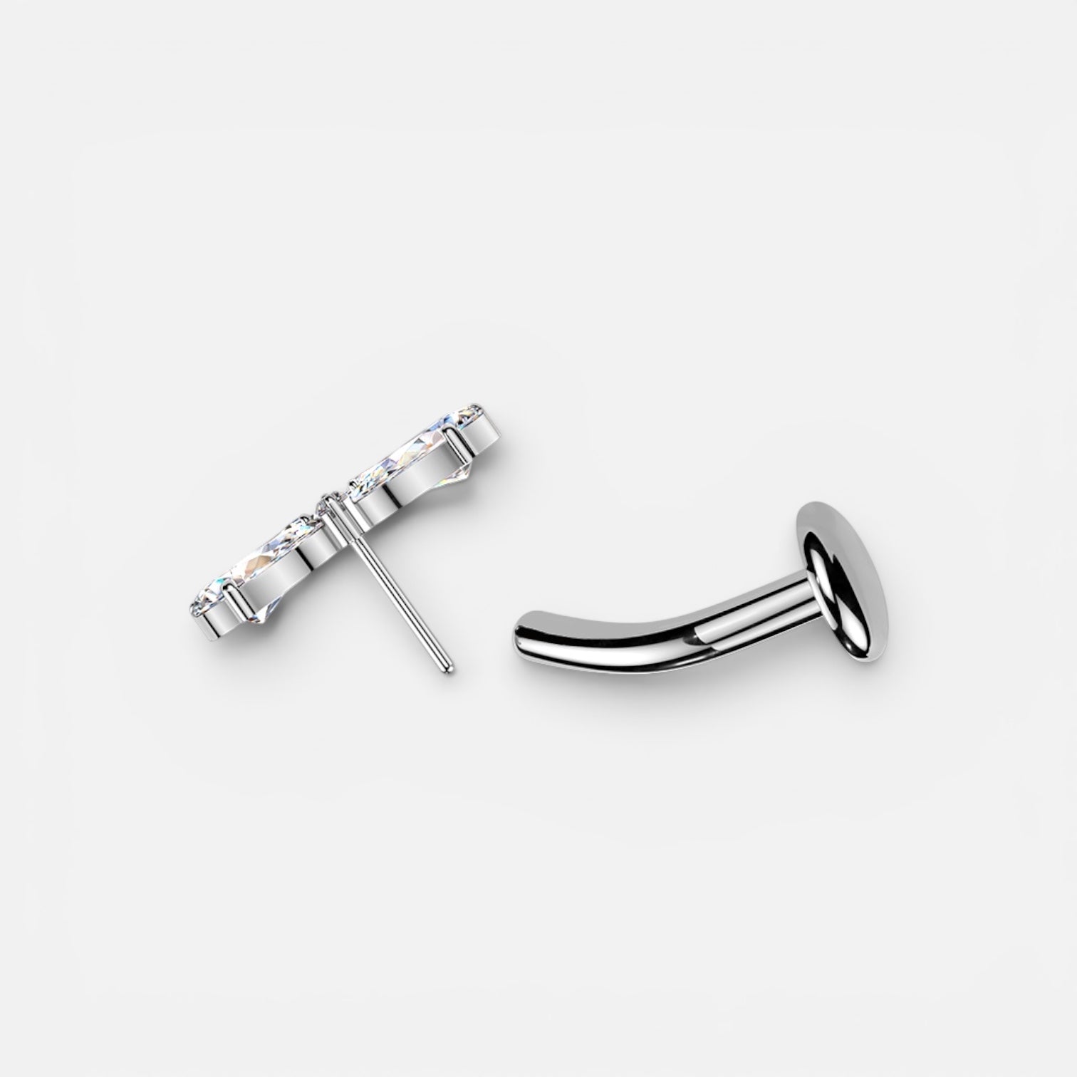 14g Bow Top Threadless Belly Button Ring