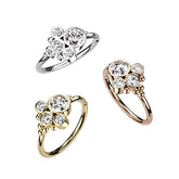 20G Round Clear Stones Bendable Hoop for Nose, Cartilage, Tragus & More. Nose Ring. Cartilage Earring.