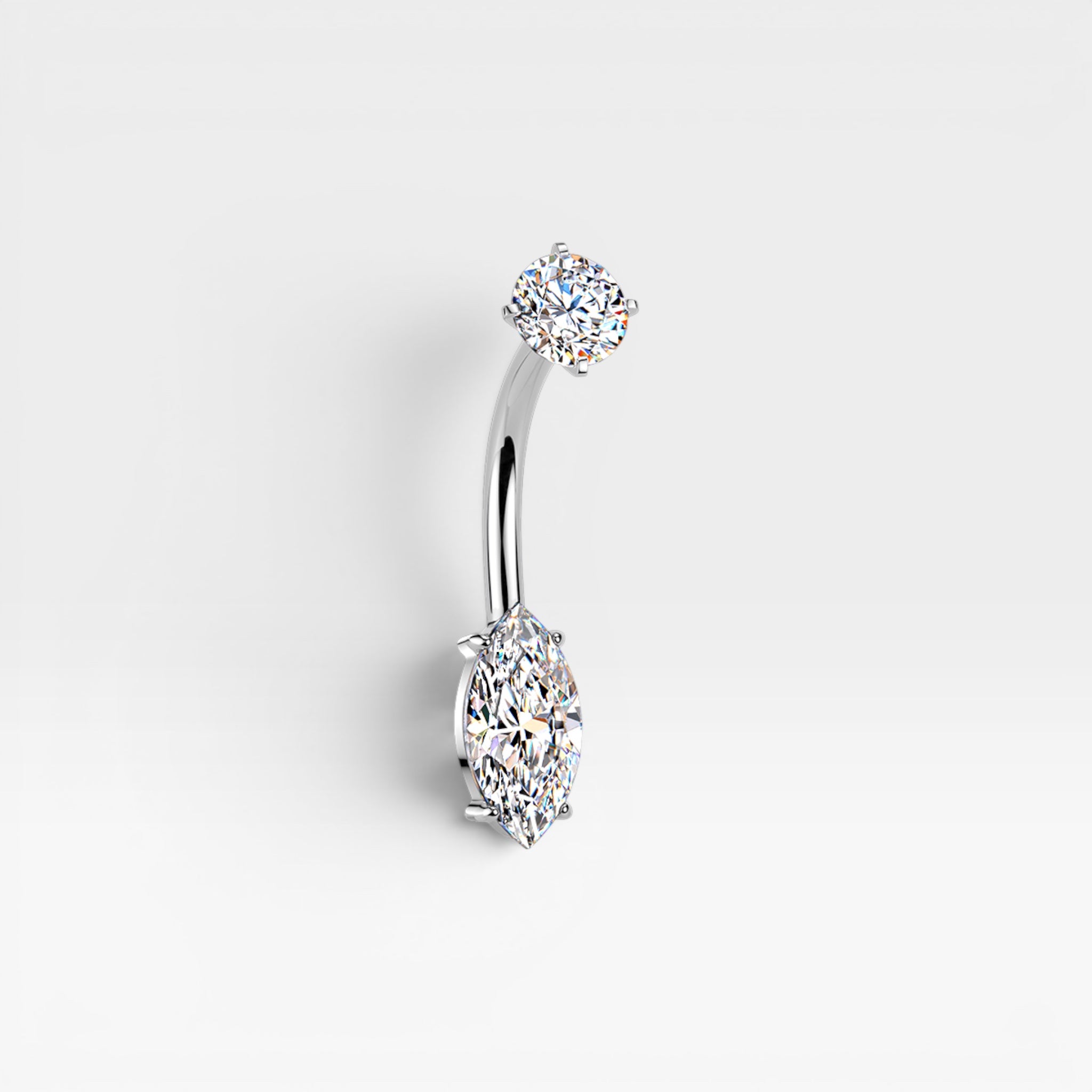 Marquise Cz Belly Button Ring