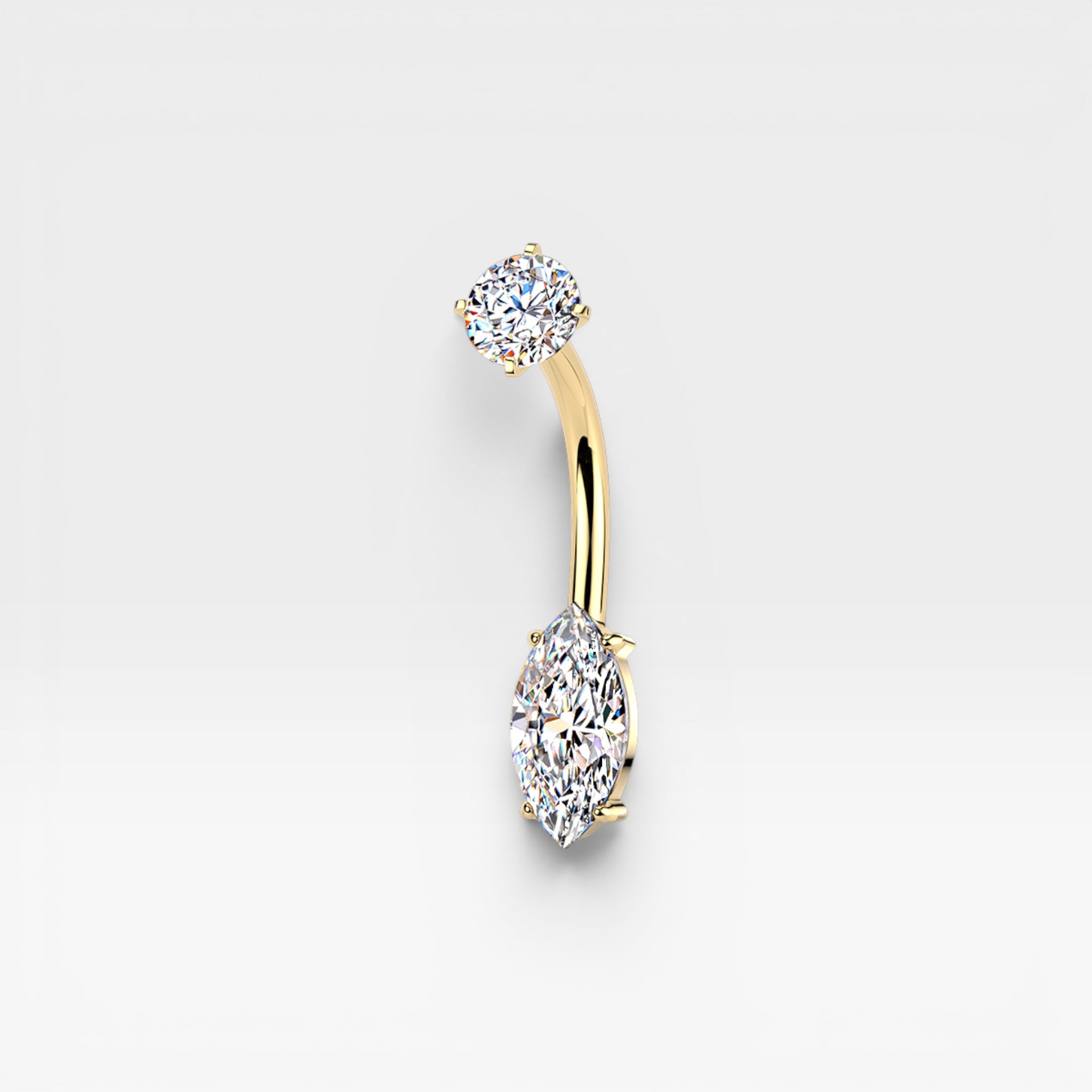 Marquise Cz Belly Button Ring