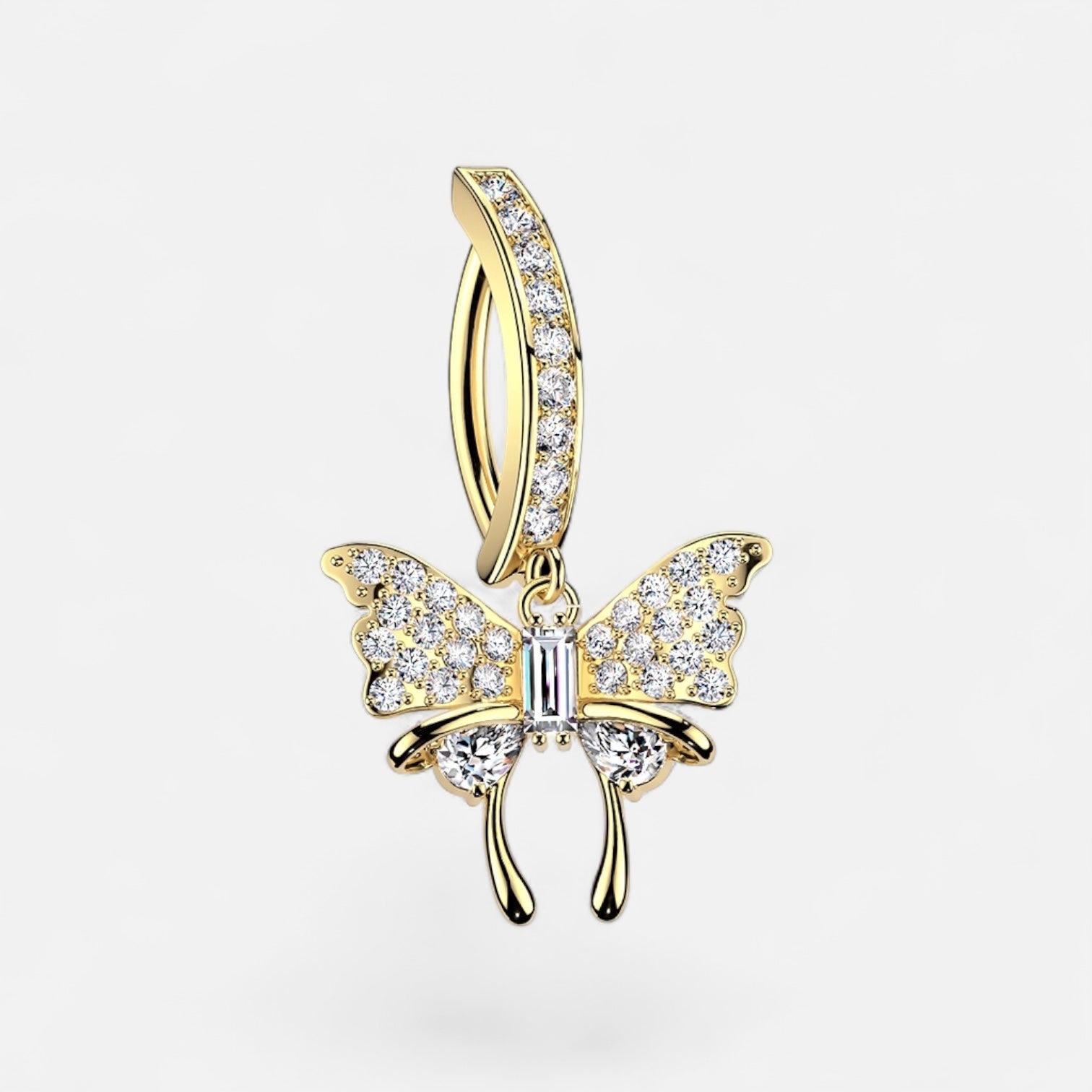Butterfly Dangle Belly Button Ring