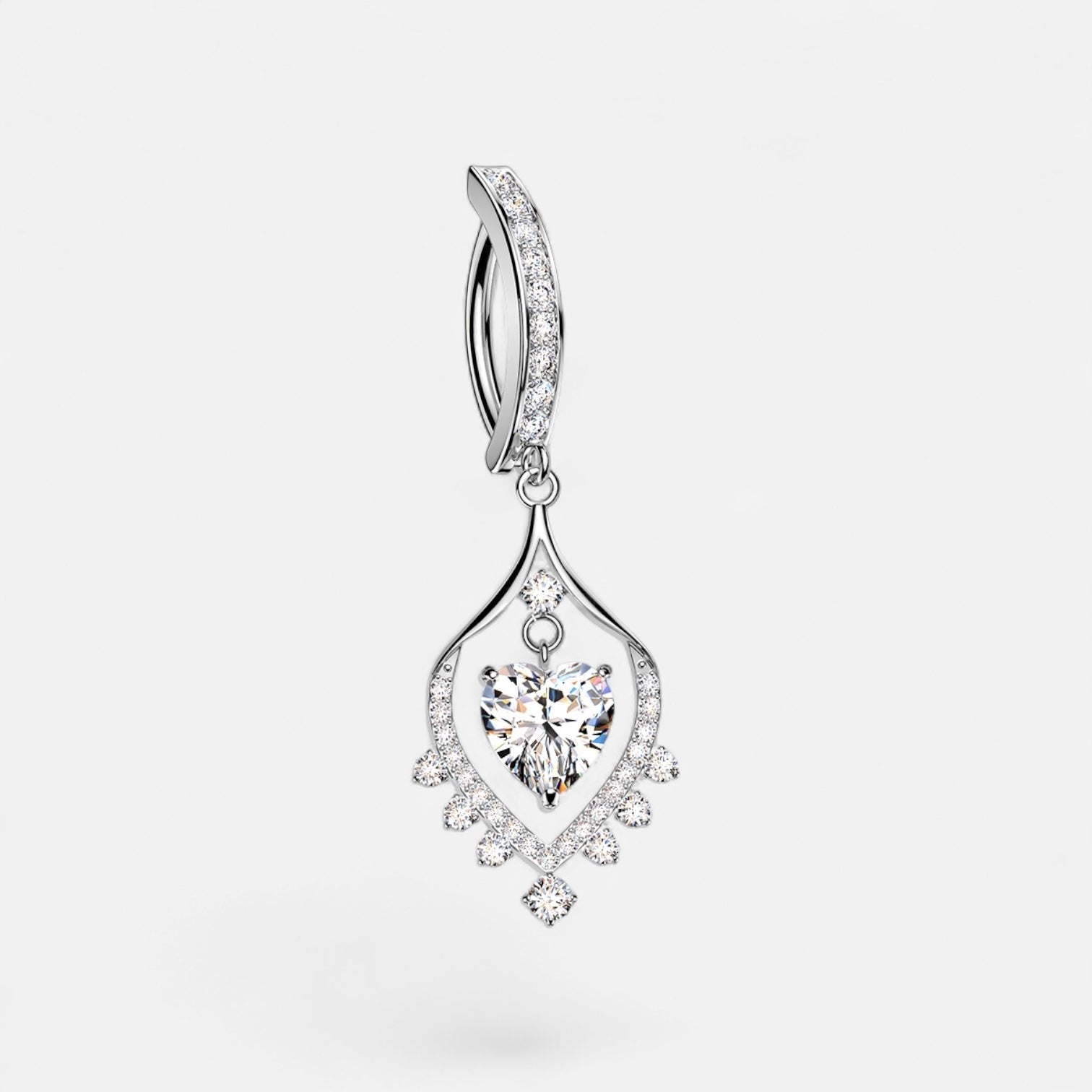 Dancing Heart Belly Button Ring