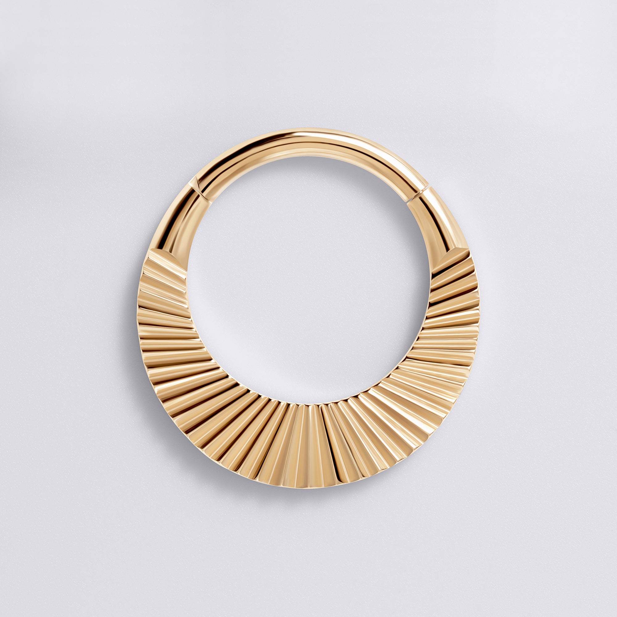 Wide Radiant Cut Titanium Septum Ring