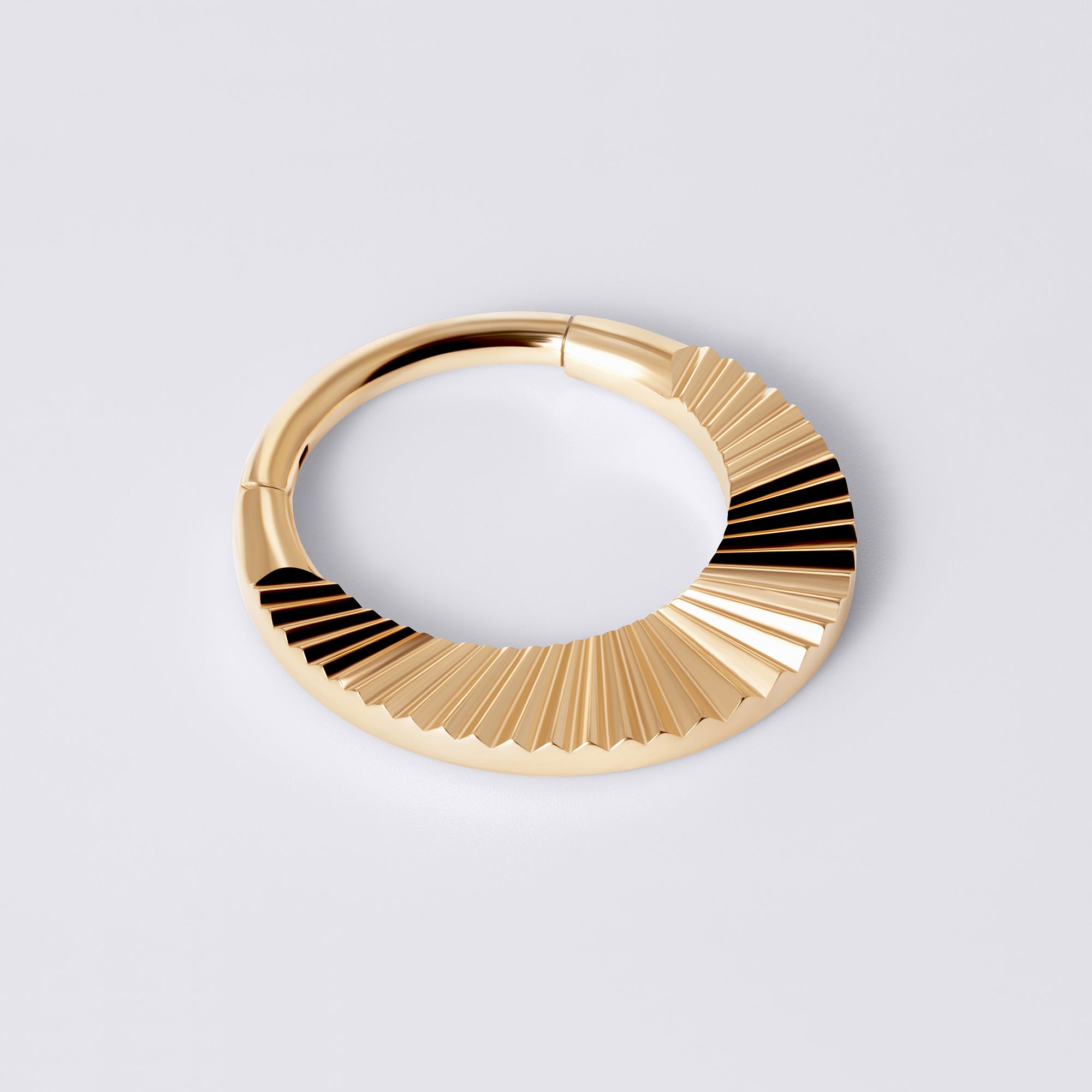 Wide Radiant Cut Titanium Septum Ring
