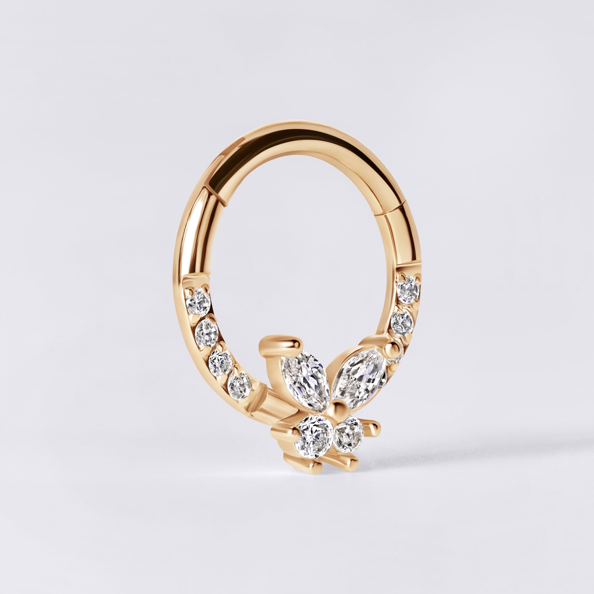 Dainty Butterfly CZ Septum Ring