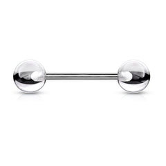 Pair of 14G Natural Stone Balls Nipple Barbell. Nipple Rings. Nipple Piercing. Nipple Jewelry