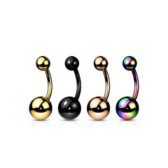 14G Implant Grade Titanium Plain Belly Button Ring