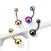 14G Implant Grade Titanium Plain Belly Button Ring