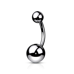 14G Implant Grade Titanium Plain Belly Button Ring