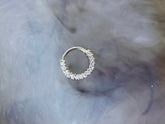 18G Dainty Bendable Silver Hoop with Stones for Septum, Cartilage, Targus, Helix Piercing & More