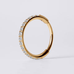 Gold Nose Piercing Clicker Ring