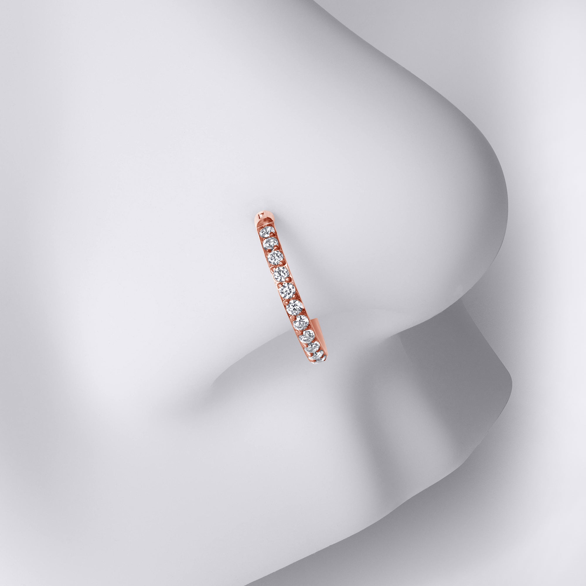 Rose Gold Nose Piercing Clicker Ring