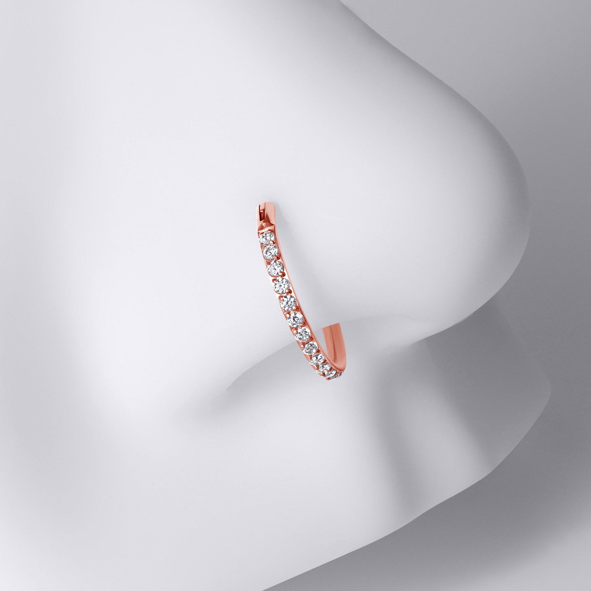 Rose Gold Nose Piercing Clicker Ring