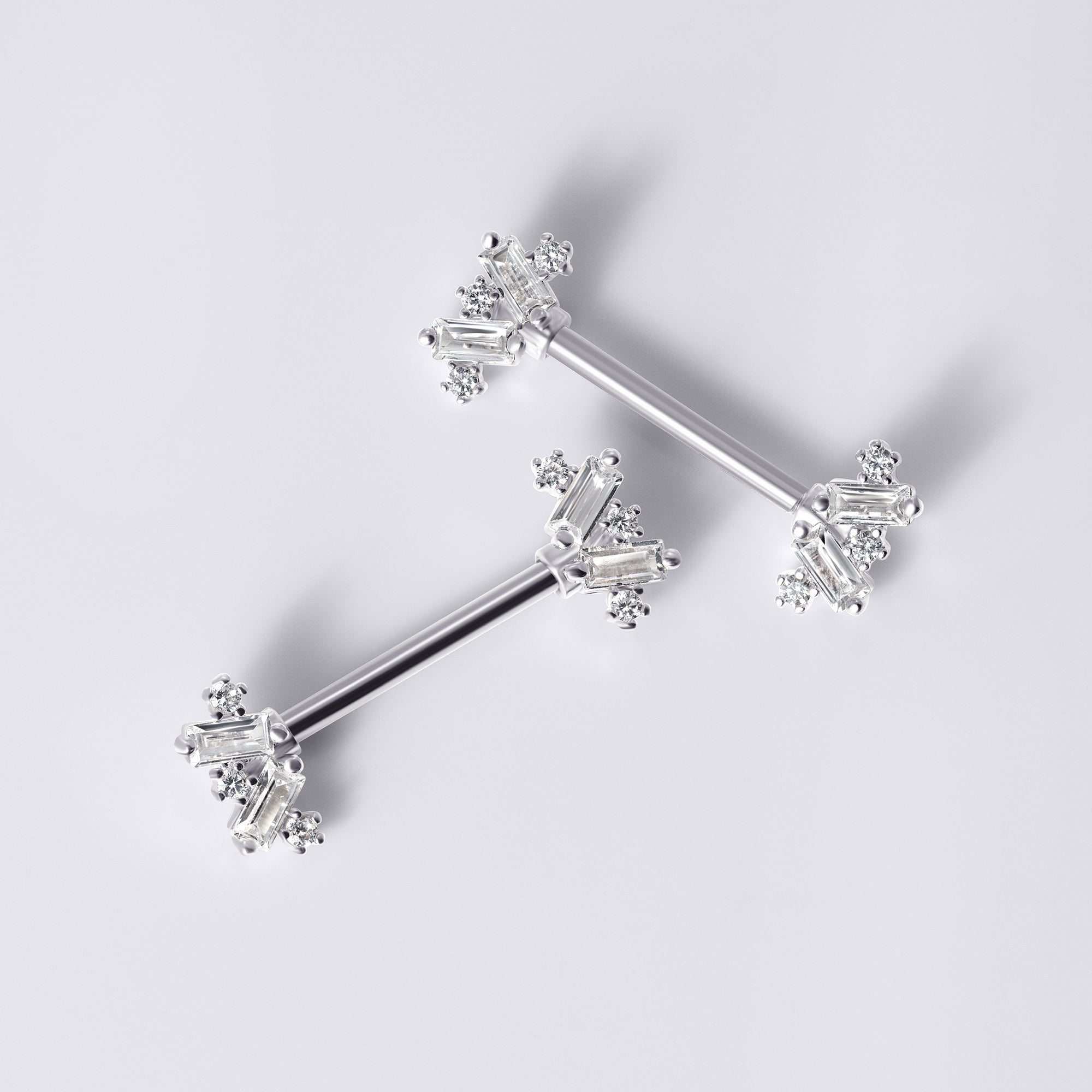 Baguette Gem Nipple Ring