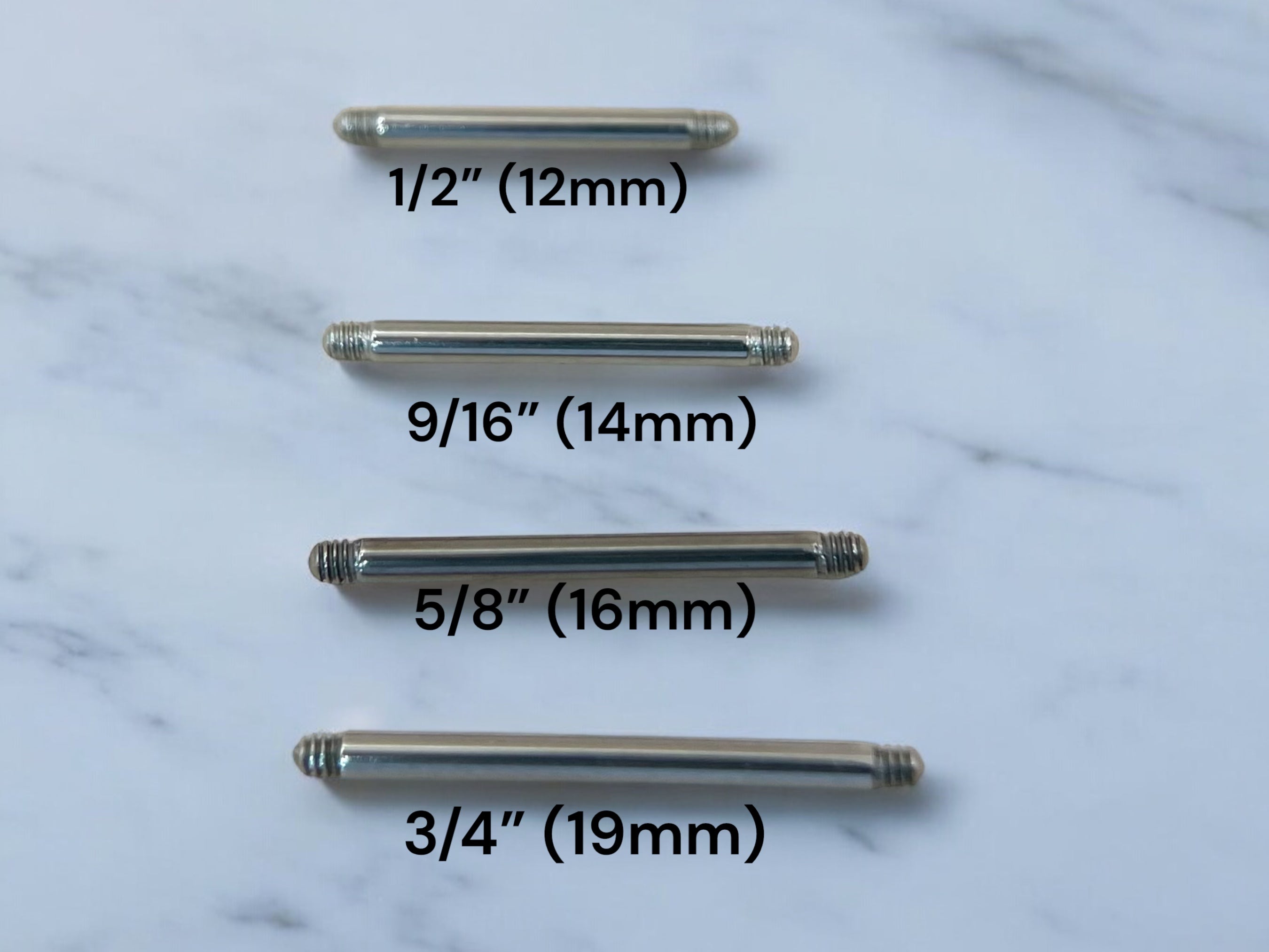 Pair of 14G Silver Pink Enamel Peach Ends Nipple Barbell