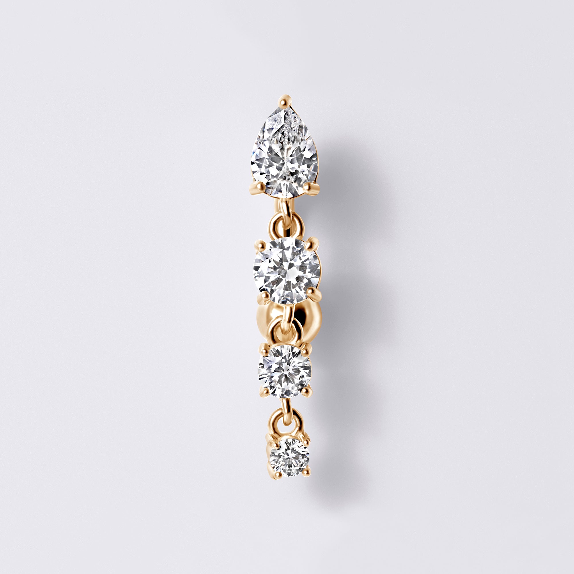 Teardrop Dangle Belly Button Ring