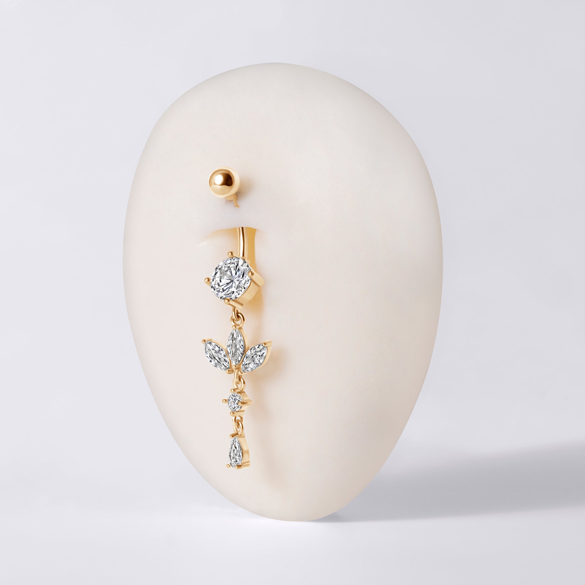 Marquise Dangle Belly Button Ring