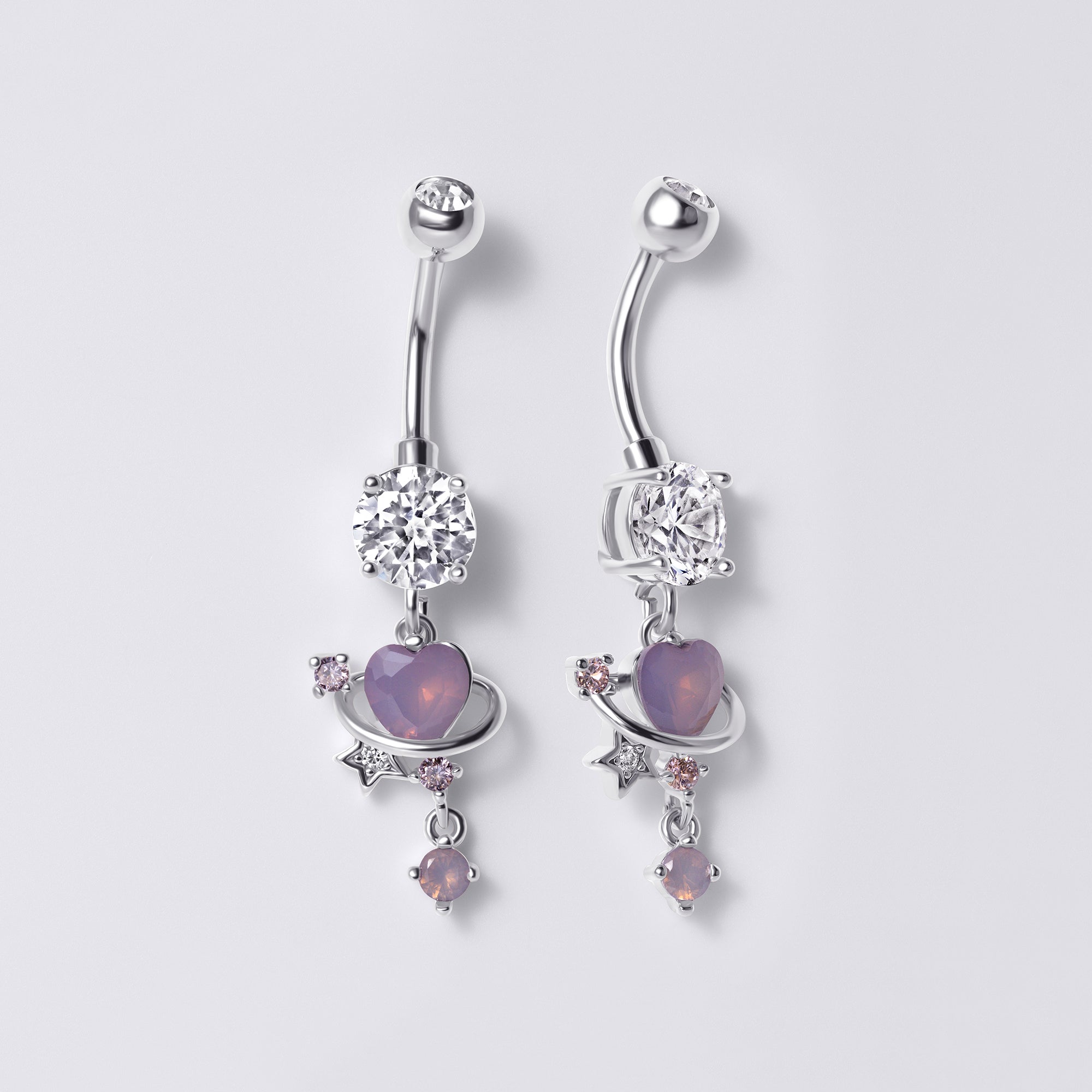 Celestial Heart Belly Button Ring